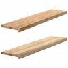 vidaXL Alf&eacute;izares de ventana 2 uds madera maciza roble sin tratar