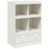 vidaXL Aparador de acero blanco 67x39x95 cm