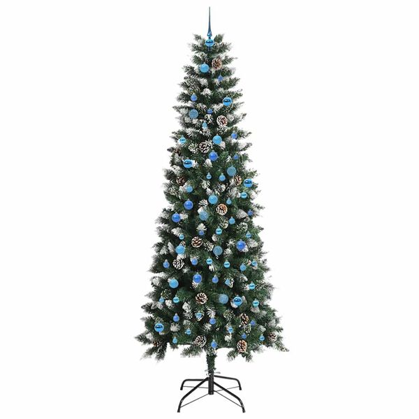 vidaXL &Aacute;rbol de Navidad artificial Verde 240 cm PVC, Pl&aacute;stico y Acero