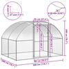 vidaXL Gallinero de exterior de acero galvanizado 3x2x2 m