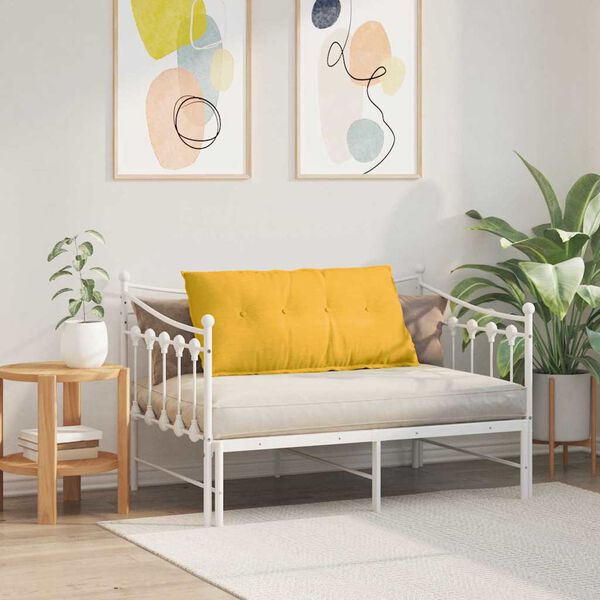 vidaXL Coj&iacute;n de Espalda Amarillo Claro 100 x 50 cm Tela de pana