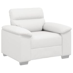 vidaXL Sill&oacute;n sof&aacute; blanco de 100x81x84 cm, piel sint&eacute;tica