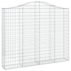 vidaXL Cesta gaviones forma arco hierro galvanizado 200x30x160/180 cm