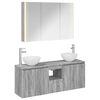 vidaXL Juego de Muebles de Ba&ntilde;o 4 pcs Sonoma gris 103,5 x 15,5 x 70 cm