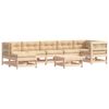 vidaXL Juego de muebles de jard&iacute;n 8 pzas y cojines madera maciza