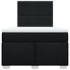 vidaXL Cama box spring con colch&oacute;n tela negro 120x190 cm