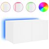 vidaXL Mueble de TV de pared con luces LED blanco 60x35x31 cm