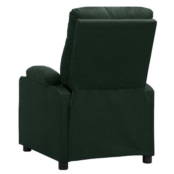 vidaXL Sill&oacute;n de masaje de tela verde oscuro
