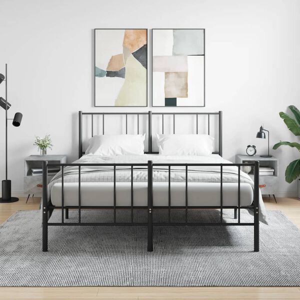 vidaXL Mesita noche 2 uds madera ingenier&iacute;a gris hormig&oacute;n 40x35x47,5cm