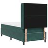 vidaXL Cama con Box Spring LED y Colch&oacute;n Verde oscuro 90 x 200 cm