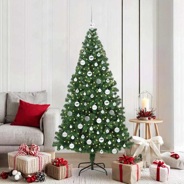 vidaXL &Aacute;rbol de Navidad artificial Verde 180 cm PVC y Acero y Pl&aacute;stico