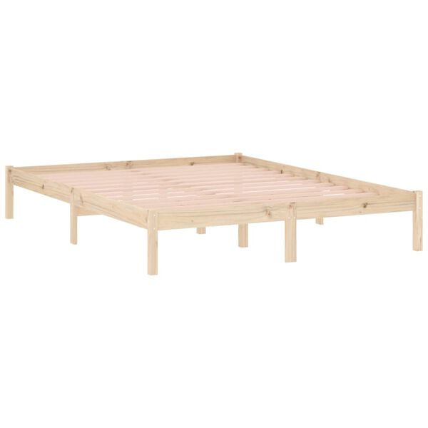 vidaXL Estructura de cama sin colch&oacute;n madera maciza de pino 152x203 cm