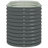vidaXL Arriate de acero galvanizado gris 160x80x81 cm