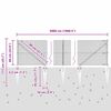 vidaXL Poste de Valla Gris 50 x 0,6 m (malla de 12 x 12 mm)