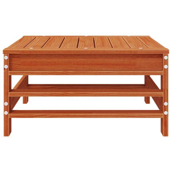 vidaXL Reposapi&eacute;s de Jard&iacute;n Pino macizo Marr&oacute;n Cera