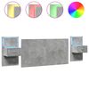 vidaXL Cabecero cama con mesitas madera ingenier&iacute;a gris hormig&oacute;n 160cm