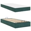 vidaXL Estructura de cama con colch&oacute;n 2 pcs Verde Terciopelo