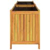 vidaXL Jardinera con forro madera maciza de acacia 199x38,5x50 cm