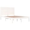 vidaXL Estructura de cama de madera maciza blanca 140x190 cm