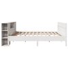 vidaXL Cama con estanter&iacute;a sin colch&oacute;n madera maciza blanca 180x200 cm