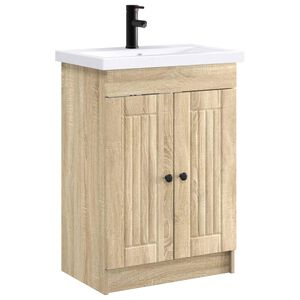 vidaXL Juego de muebles de ba&ntilde;o Roble Sonoma 78,5 x 37,5 x 81 cm