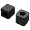 vidaXL Sujeta Caj&oacute;n 2 pcs Negro 15 x 15 x 15mm Cop&oacute;l&iacute;mero PP
