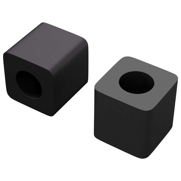 vidaXL Sujeta Caj&oacute;n 2 pcs Negro 15 x 15 x 15mm Cop&oacute;l&iacute;mero PP