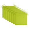 vidaXL Sillas de jard&iacute;n 8 uds madera maciza teca cojines verde brillo