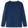 Camiseta infantil de manga larga azul marino 140