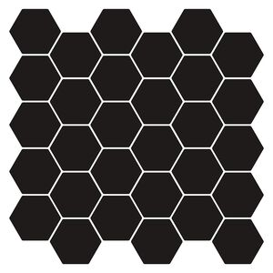 vidaXL Azulejo hexagonal 10 pcs Negro 30 x 30 cm Poliuretano y PET