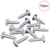 vidaXL Tornillo 12 uds. Plateado M4 x 16 mm Acero