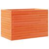 vidaXL Jardinera de madera maciza de pino marr&oacute;n cera 70x40x46 cm