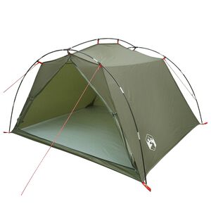 vidaXL Tienda de campa&ntilde;a tipo t&uacute;nel 4 persona Verde oliva
