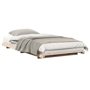 vidaXL Estructura de cama Marr&oacute;n 90 x 190 cm Madera maciza de pino