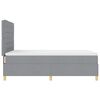 vidaXL Cama tipo Box Spring con colch&oacute;n Gris Claro 140 x 190 cm tela