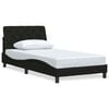 vidaXL Estructura de cama sin colch&oacute;n tela negro 100x200 cm