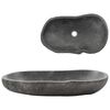 vidaXL Lavabo de piedra de r&iacute;o ovalado 60-70 cm