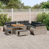 vidaXL Conjunto de sofá de jardín 13 pcs Gris ratán sintético