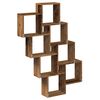 vidaXL Estante cubo pared madera ingenier&iacute;a envejecida 90x15x119,5 cm