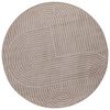 vidaXL Alfombra para interiores y exteriores PALMERAS Beige &Oslash; 120 CM