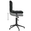 vidaXL Silla de comedor giratoria de terciopelo negro