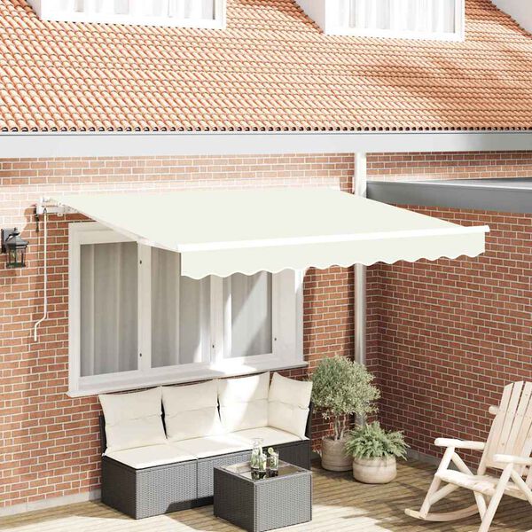 vidaXL Toldo Retr&aacute;ctil Crema 250 x 200 cm Poli&eacute;ster y Aluminio