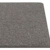 vidaXL Paneles de pared 12 uds tela gris claro 90x15 cm 1,62 m²