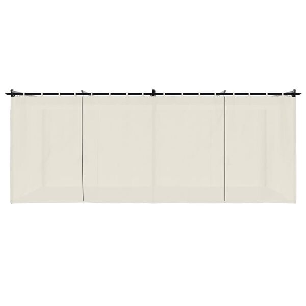 vidaXL Cenador con cortinas acero color crema 6x3 m