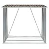 vidaXL Casetilla para leña acero galvanizado marrón 163x83x154 cm