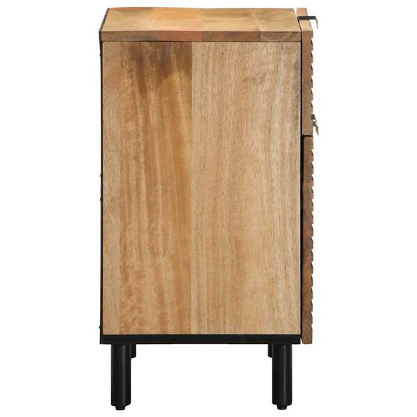 vidaXL Mesita de noche madera maciza de mango 50x33x60 cm marr&oacute;n