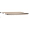 vidaXL Toldo Beige 500 x 300 x 165 cm Poli&eacute;ster y metal