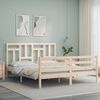 vidaXL Estructura de cama con cabecero madera maciza 160x200 cm