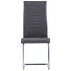 vidaXL Juego de comedor 9 piezas cuero sintético gris