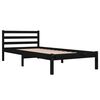 vidaXL Estructura de cama sin colchón madera de pino negro 90x200 cm